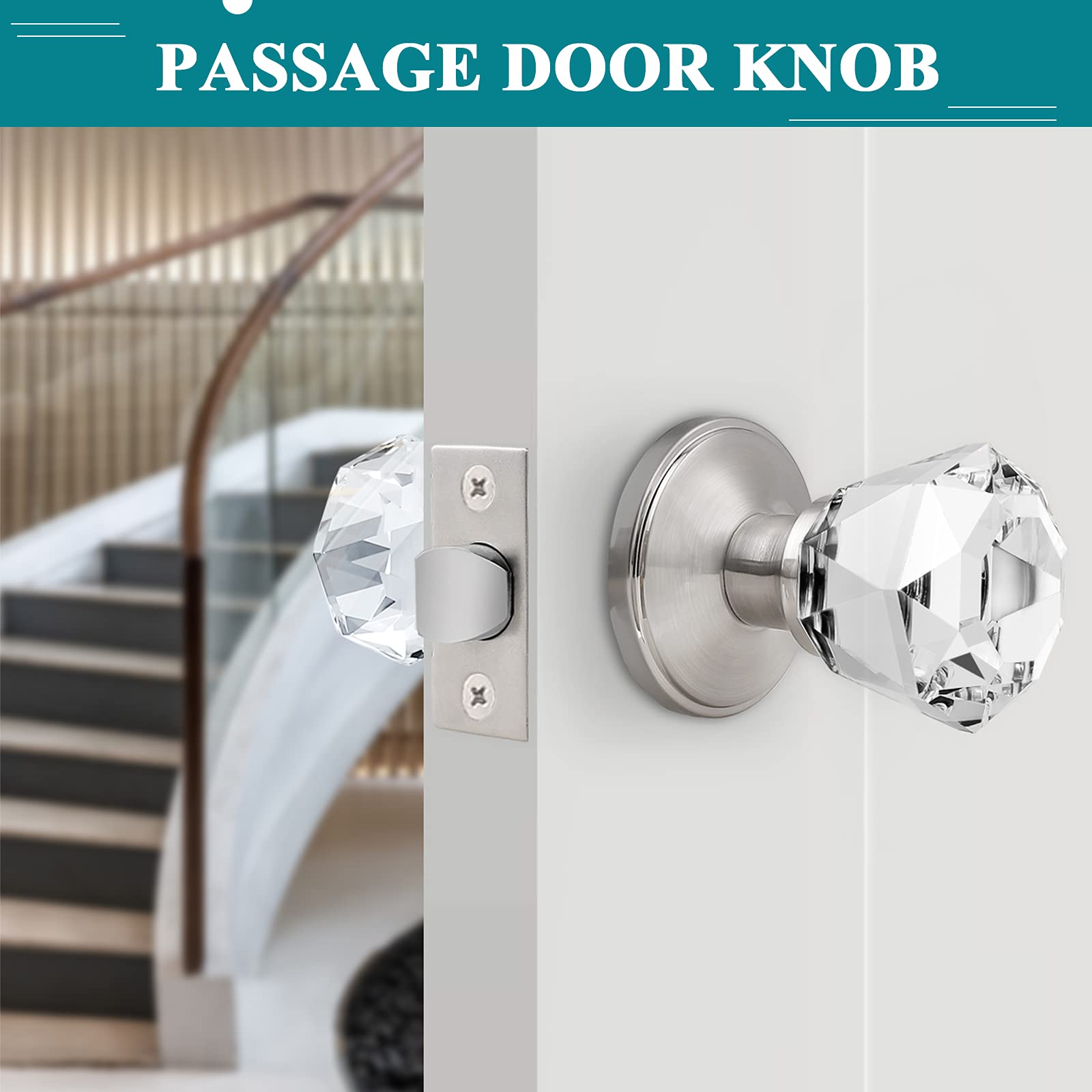 Amazon | Orger クリスタルダイヤモンドドアノブ 2個パック インテリア